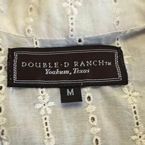 Double D Ranch Ivory Eyelet Embroidered Boho Western Tunic Top | Size M